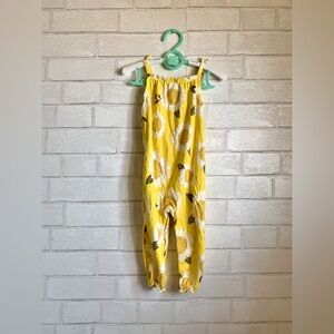 Carter's 12 M Girls Yellow and White Jumpsuit with Sunflower 🌻 Print